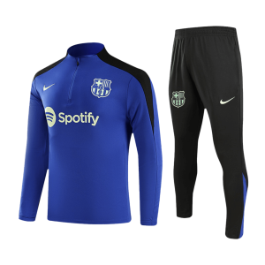 Barcelona 1/4 Zip Tracksuit 2024/25 Blue