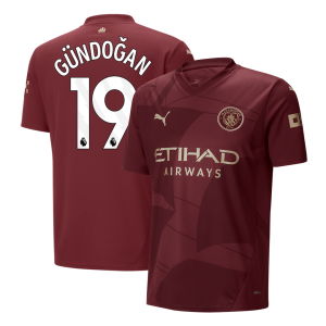G??NDO?AN #19 Manchester City Third Away Soccer Jersey 2024/25