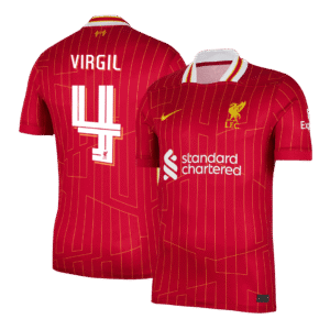 VIRGIL #4 Liverpool Home Soccer Jersey 2024/25 – UCL