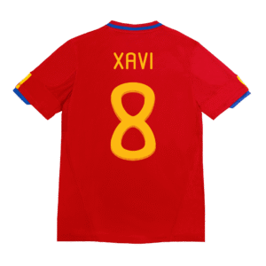 Vintage Soccer Jersey XAVI #8 Spain Home 2010