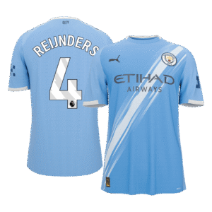 REIJNDERS #4 Manchester City Home Soccer Jersey 2025/26