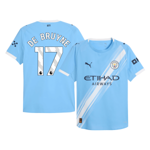 DE BRUYNE #17 Manchester City Home Authentic Soccer Jersey 2025/26