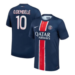 O.DEMB??L?? #10 PSG Home Soccer Jersey 2024/25