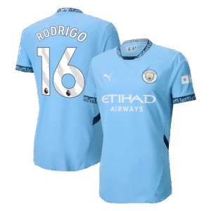 RODRIGO #16 Manchester City Home Authentic Soccer Jersey 2024/25