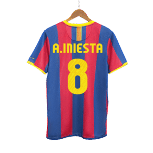 Vintage Soccer Jersey A.INIESTA #8 Barcelona Home 2010/11