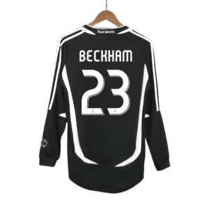 Vintage Soccer Jersey BECKHAM #23 Real Madrid Away Long Sleeve 2006/07