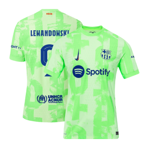 LEWANDOWSKI #9 Barcelona Third Away Authentic Soccer Jersey 2024/25 – UCL