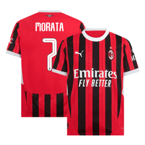 MORATA #7 AC Milan Home Soccer Jersey 2024/25 – UCL