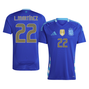 L.MART??NEZ #22 Argentina Away Soccer Jersey 2024