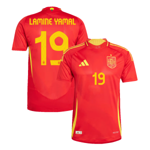 LAMINE YAMAL #19 Spain Home Authentic Soccer Jersey EURO 2024