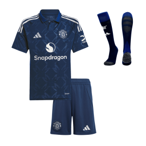 Manchester United Away Kids Soccer Jerseys Full Kit 2024/25