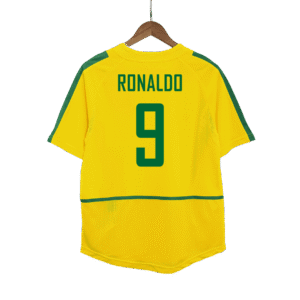 Vintage Soccer Jersey RONALDO #9 Brazil Home 2002/03