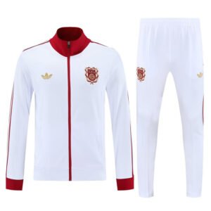 2025-26 Bayern Munich White Football Tracksuits Long Jacket Suits